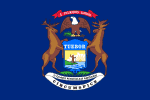 150px Flag of Michigan.svg